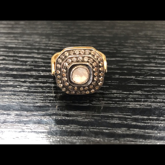 Lisa Robertson Ring Quartz and White Zircon Size 5 - Picture 7 of 7